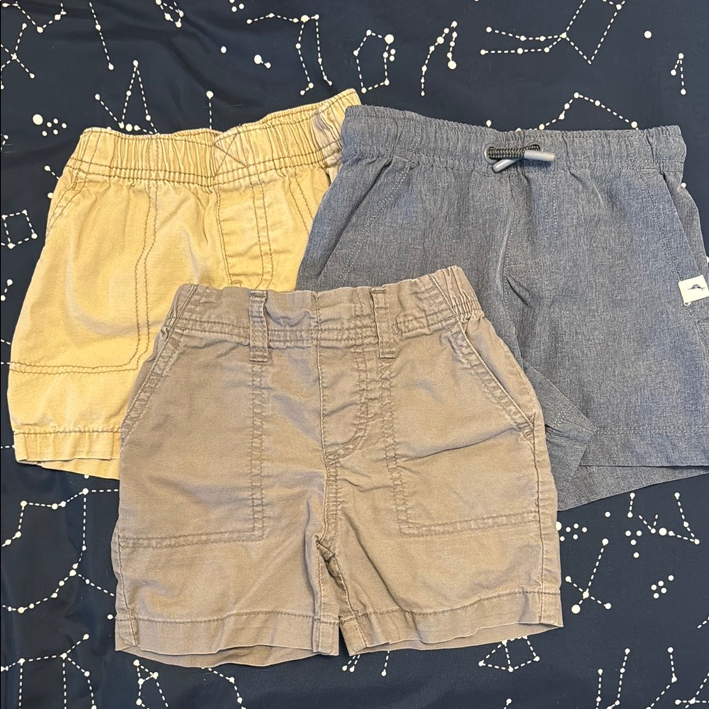 Stylish Kids Shorts Set - Gray, Tan, Blue